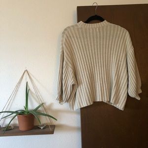 Mock Neck Cream Sweater | Urban Outfitters